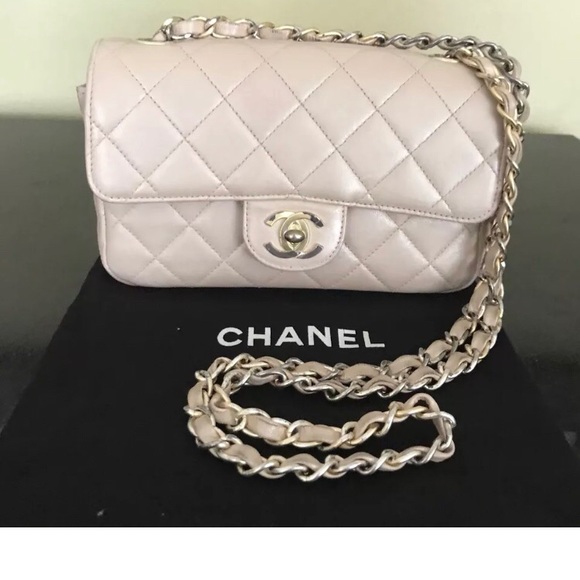 chanel iridescent pink small flap